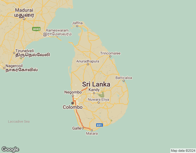 Map of Sri Lanka